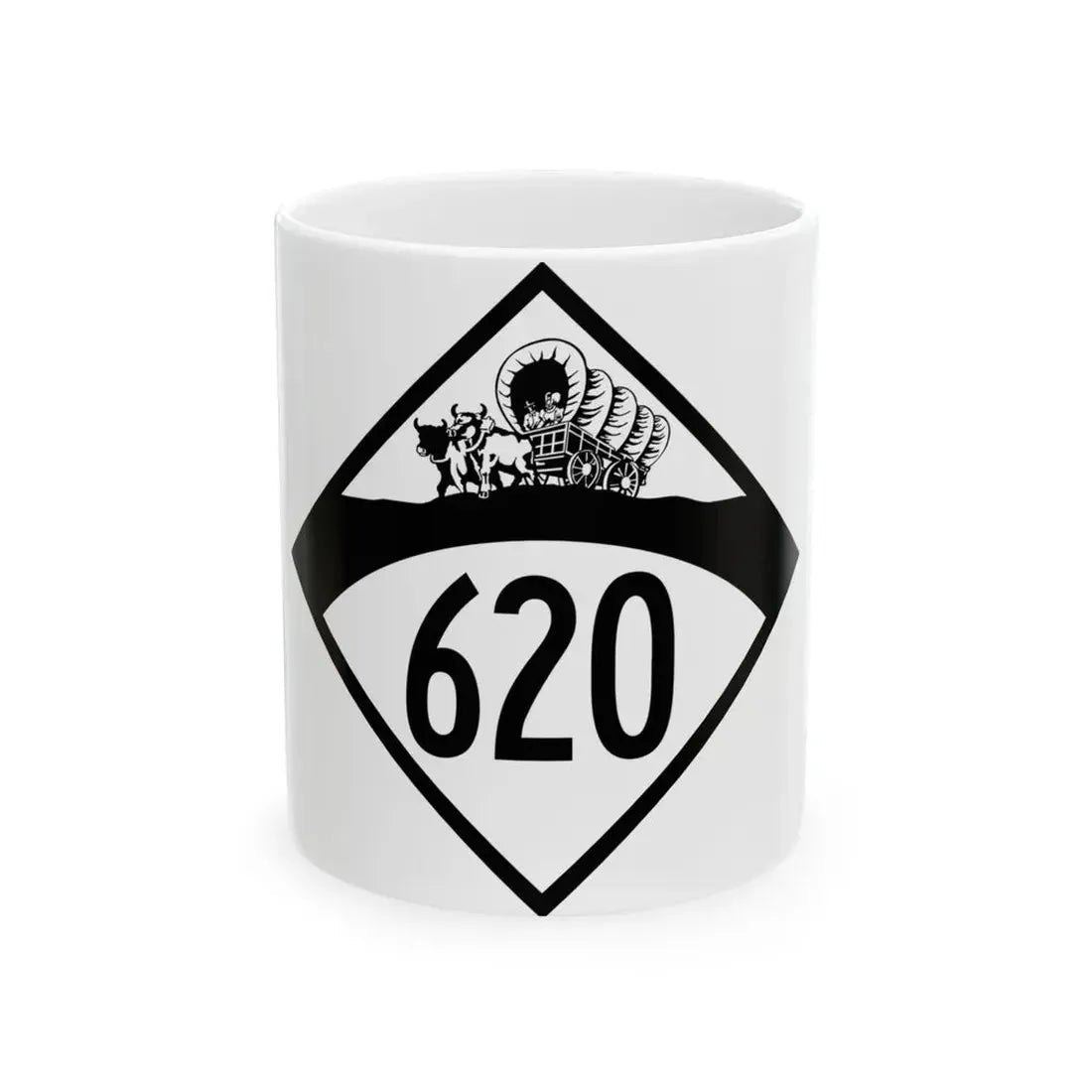 N-620 1950 (Nebraska) (Road Sign) White Coffee Mug 11oz - Go Mug Yourself
