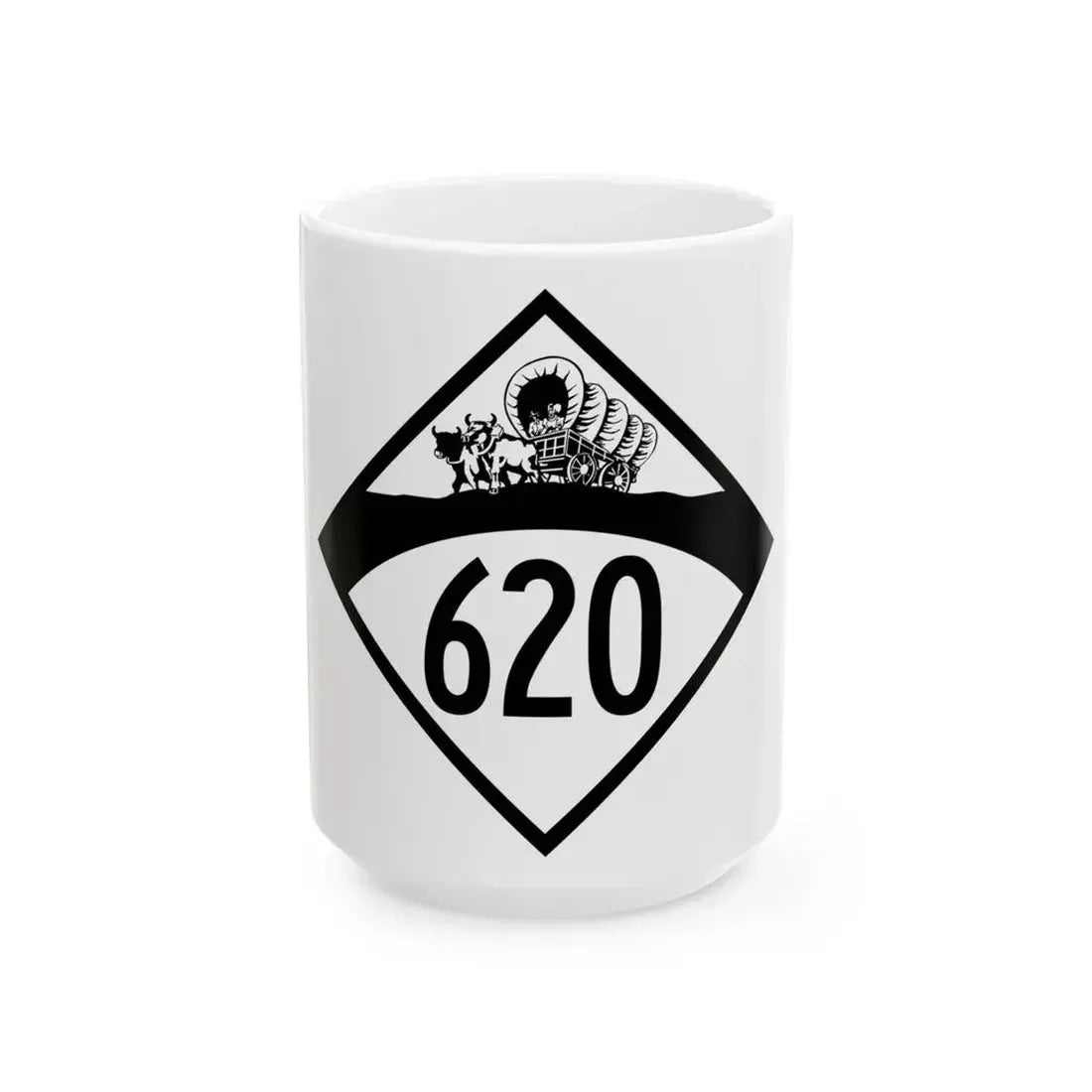 N-620 1950 (Nebraska) (Road Sign) White Coffee Mug 15oz - Go Mug Yourself