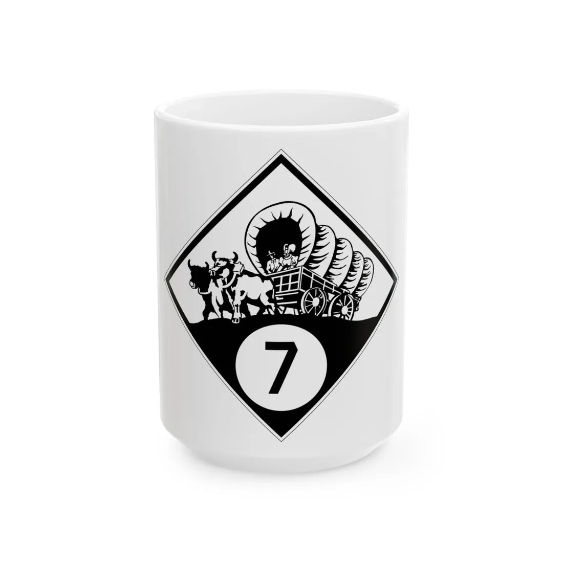 N-7 1926 (Nebraska) (Road Sign) White Coffee Mug 15oz - Go Mug Yourself