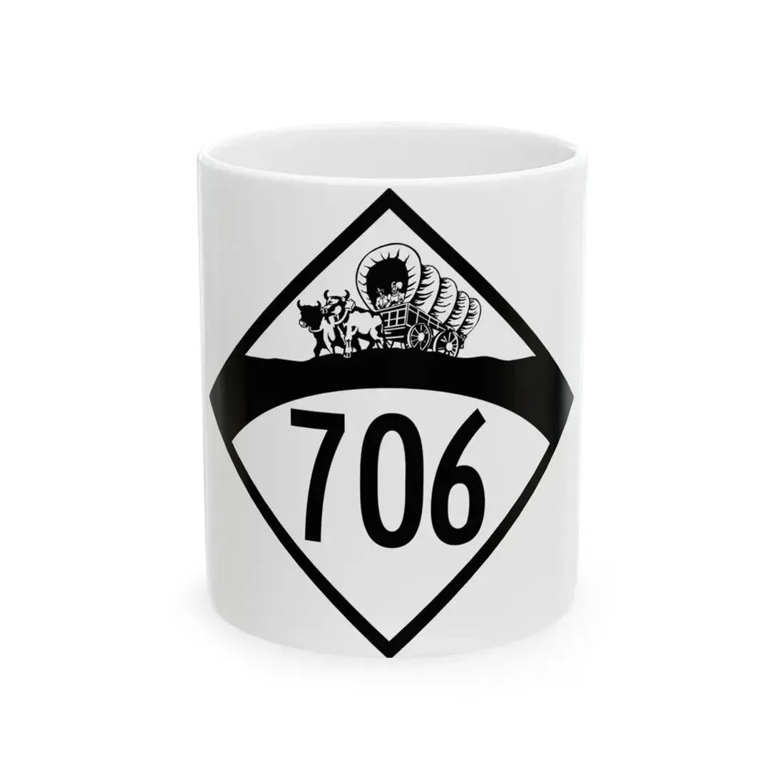 N-706 1950 (Nebraska) (Road Sign) White Coffee Mug 11oz - Go Mug Yourself