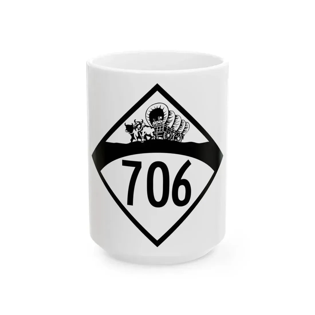 N-706 1950 (Nebraska) (Road Sign) White Coffee Mug 15oz - Go Mug Yourself