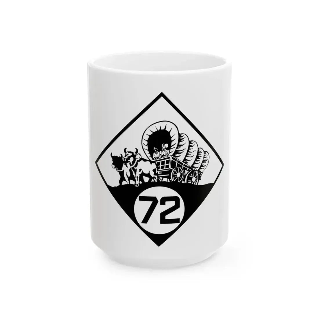 N-72 1926 (Nebraska) (Road Sign) White Coffee Mug 15oz - Go Mug Yourself
