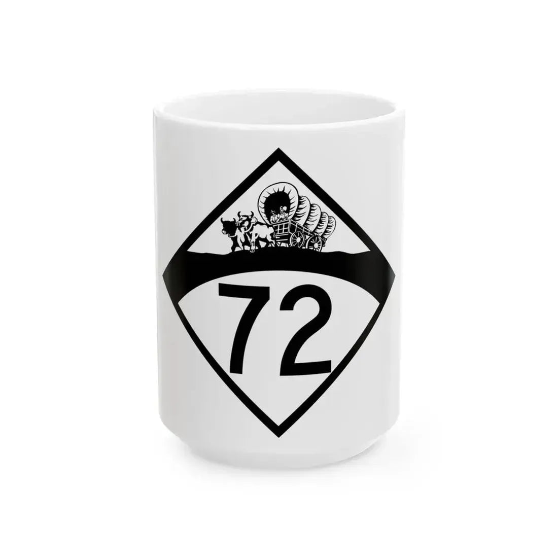 N-72 1950 (Nebraska) (Road Sign) White Coffee Mug 15oz - Go Mug Yourself