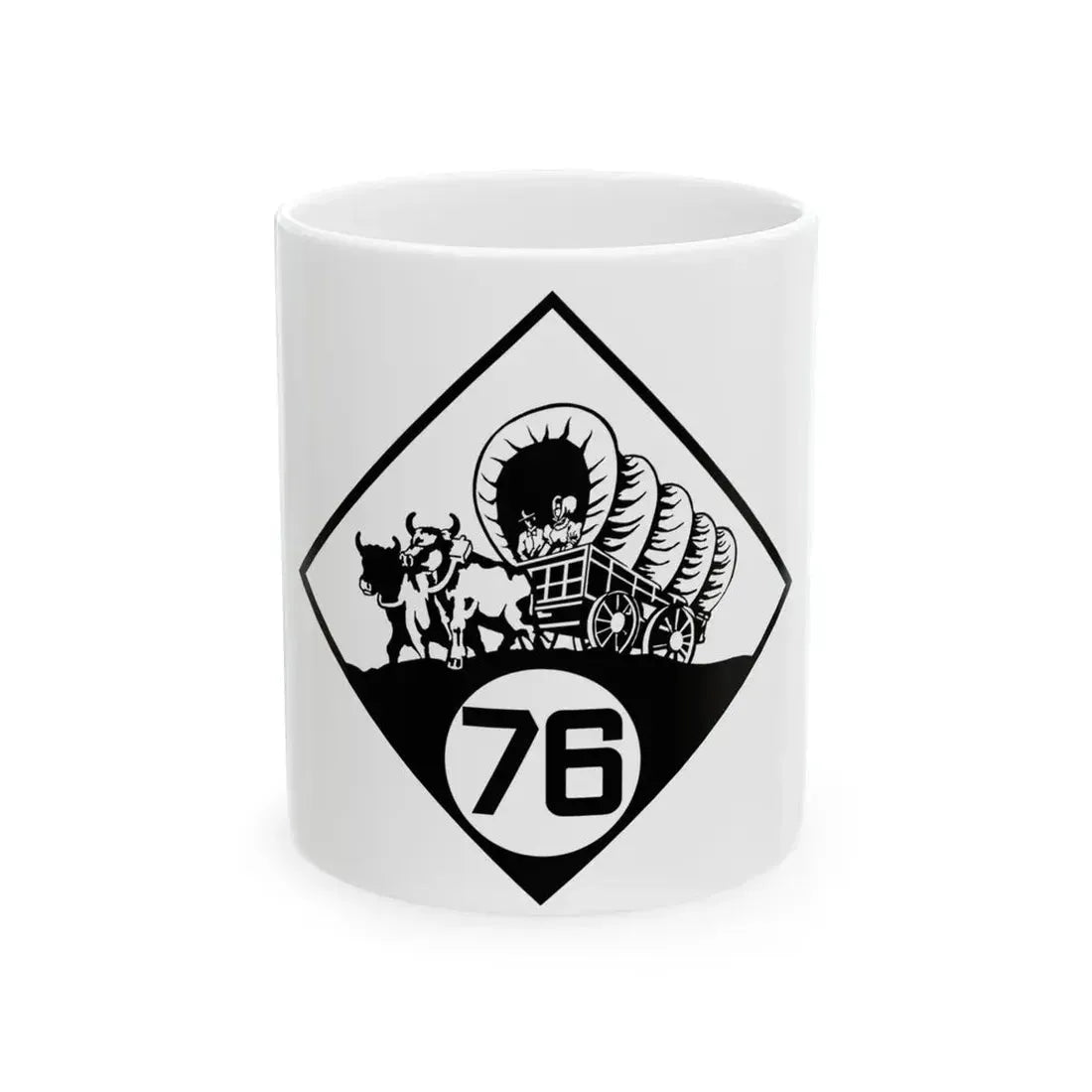 N-76 1926 (Nebraska) (Road Sign) White Coffee Mug 11oz - Go Mug Yourself