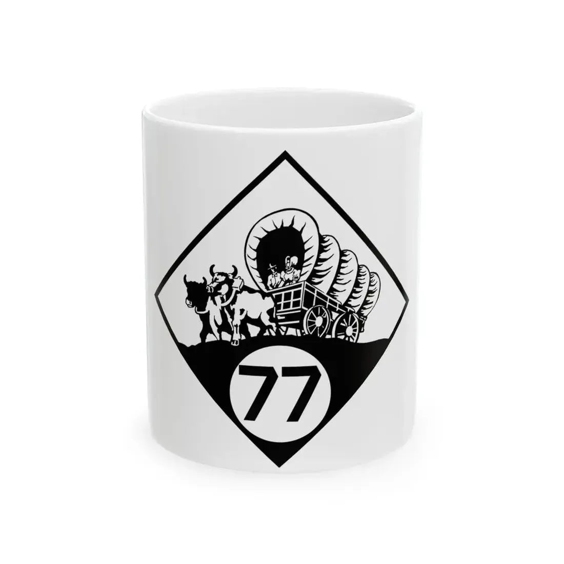 N-77 1926 (Nebraska) (Road Sign) White Coffee Mug 11oz - Go Mug Yourself