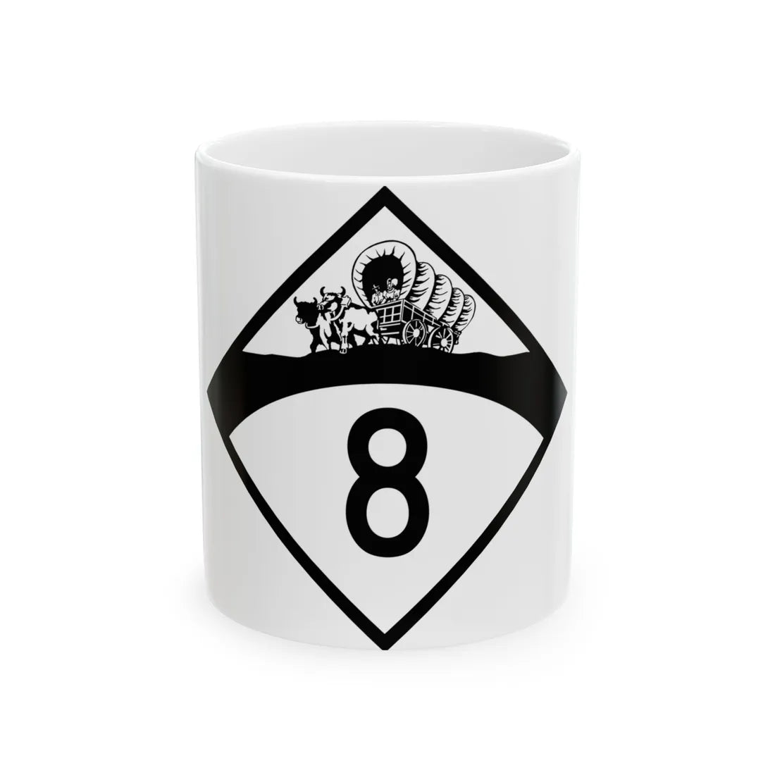 N-8 1950 (Nebraska) (Road Sign) White Coffee Mug 11oz - Go Mug Yourself