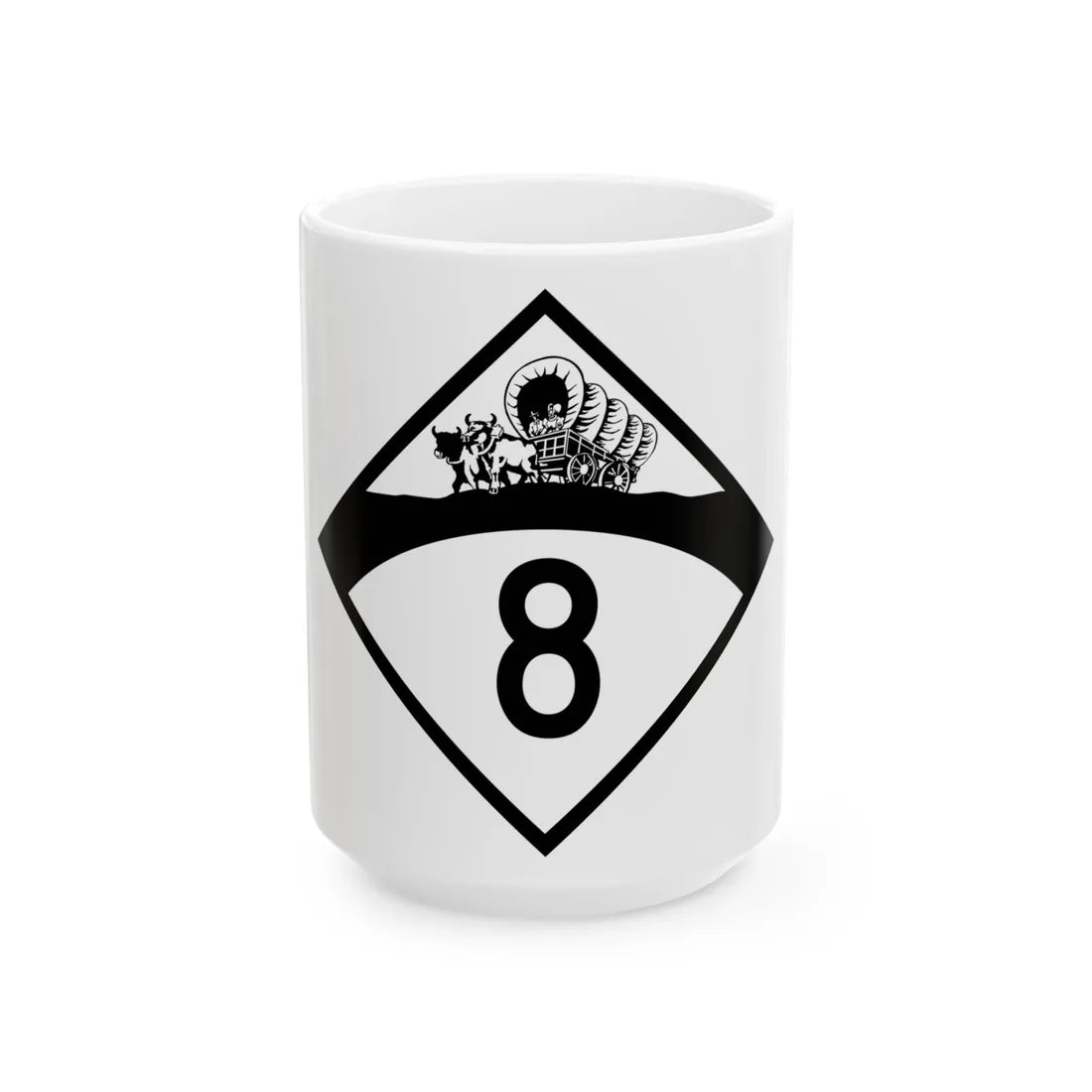N-8 1950 (Nebraska) (Road Sign) White Coffee Mug 15oz - Go Mug Yourself