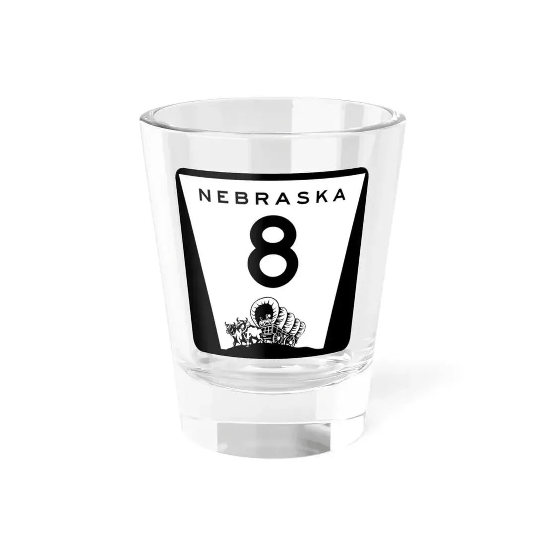 N-8 (Nebraska) (Road Sign) Shot Glass 1.5oz 1.5oz - Go Mug Yourself