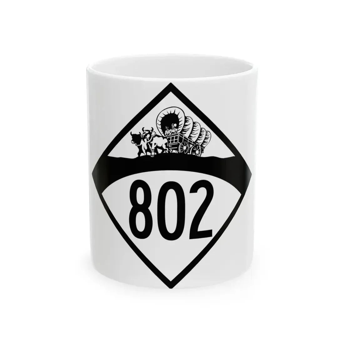 N-802 1950 (Nebraska) (Road Sign) White Coffee Mug 11oz - Go Mug Yourself