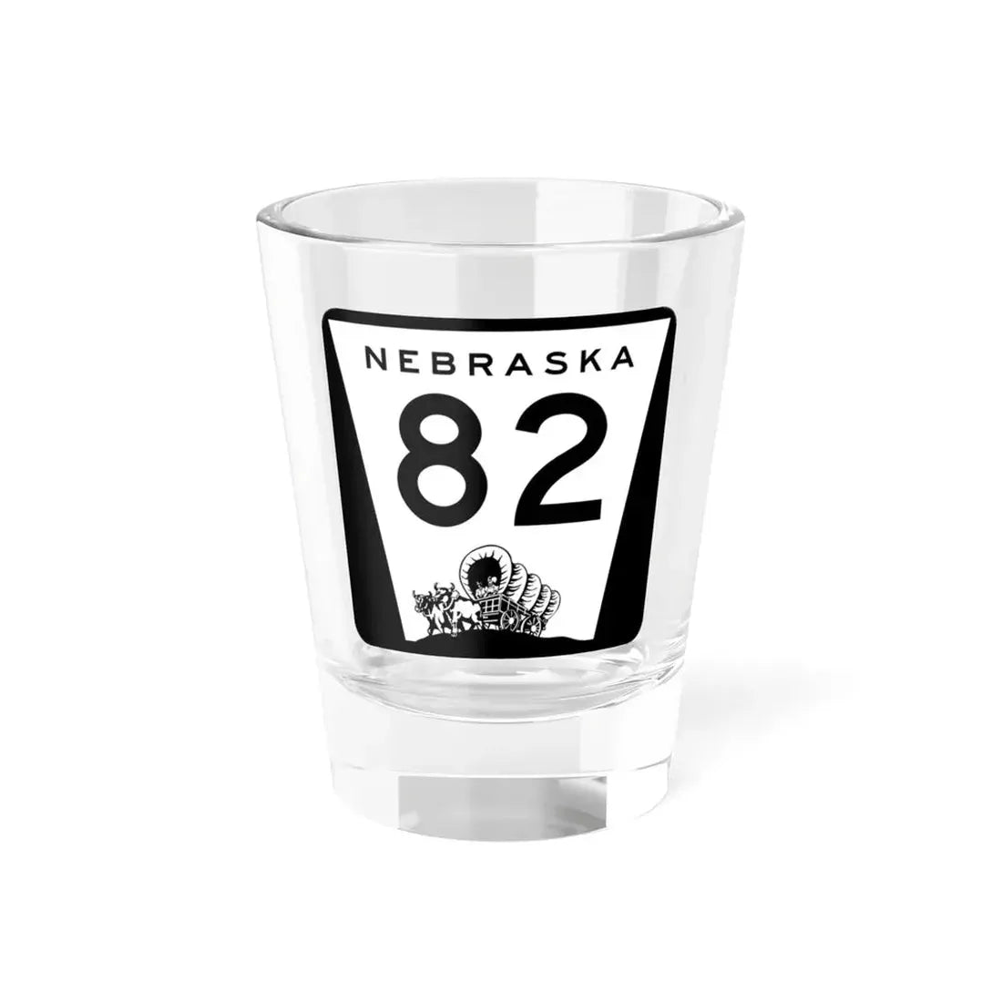N-82 (Nebraska) (Road Sign) Shot Glass 1.5oz 1.5oz - Go Mug Yourself