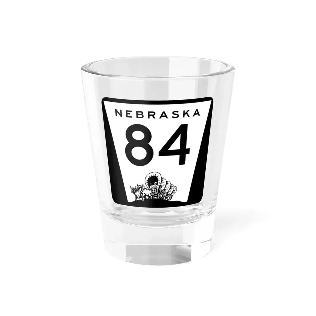 N-84 (Nebraska) (Road Sign) Shot Glass 1.5oz 1.5oz - Go Mug Yourself