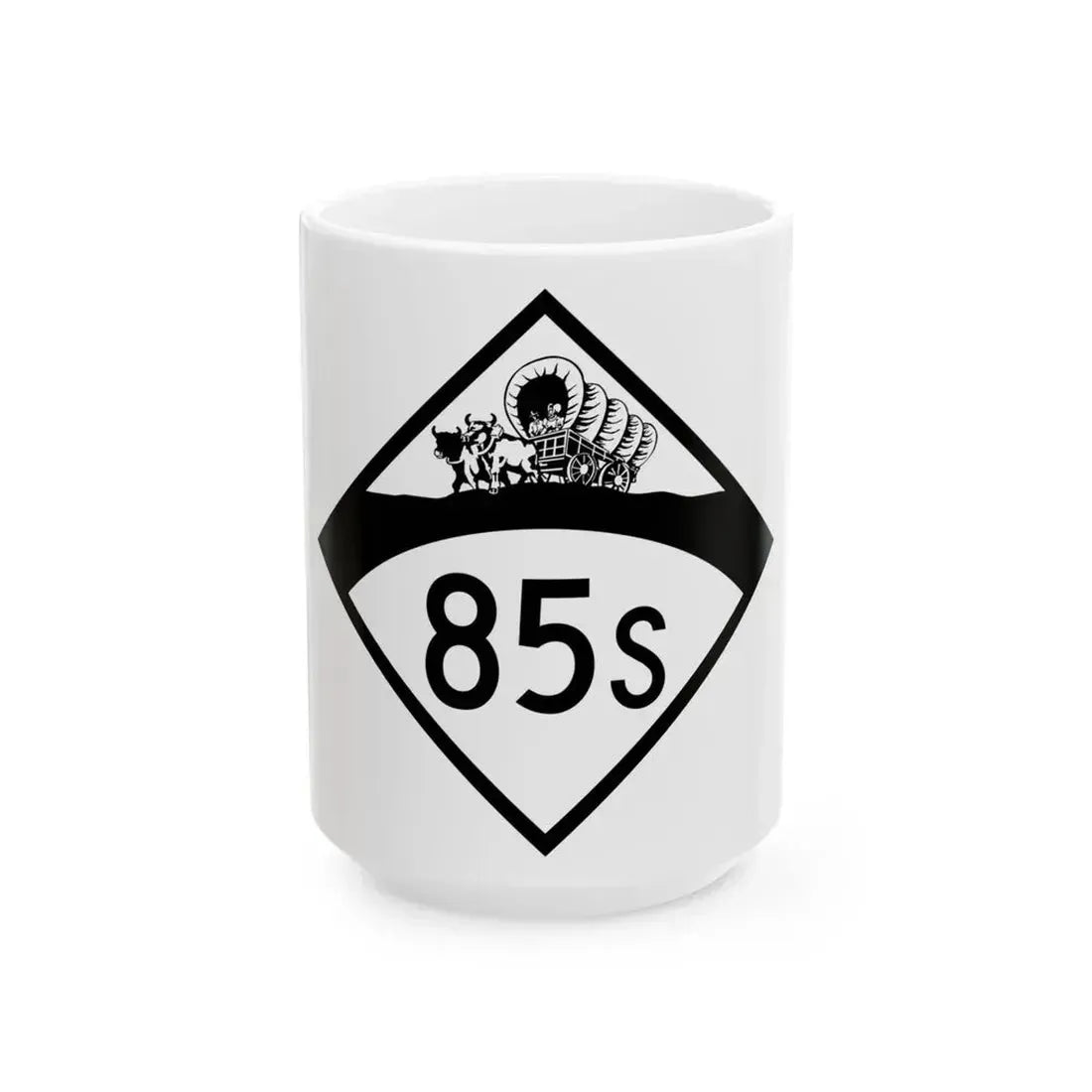 N-85S 1950 (Nebraska) (Road Sign) White Coffee Mug 15oz - Go Mug Yourself