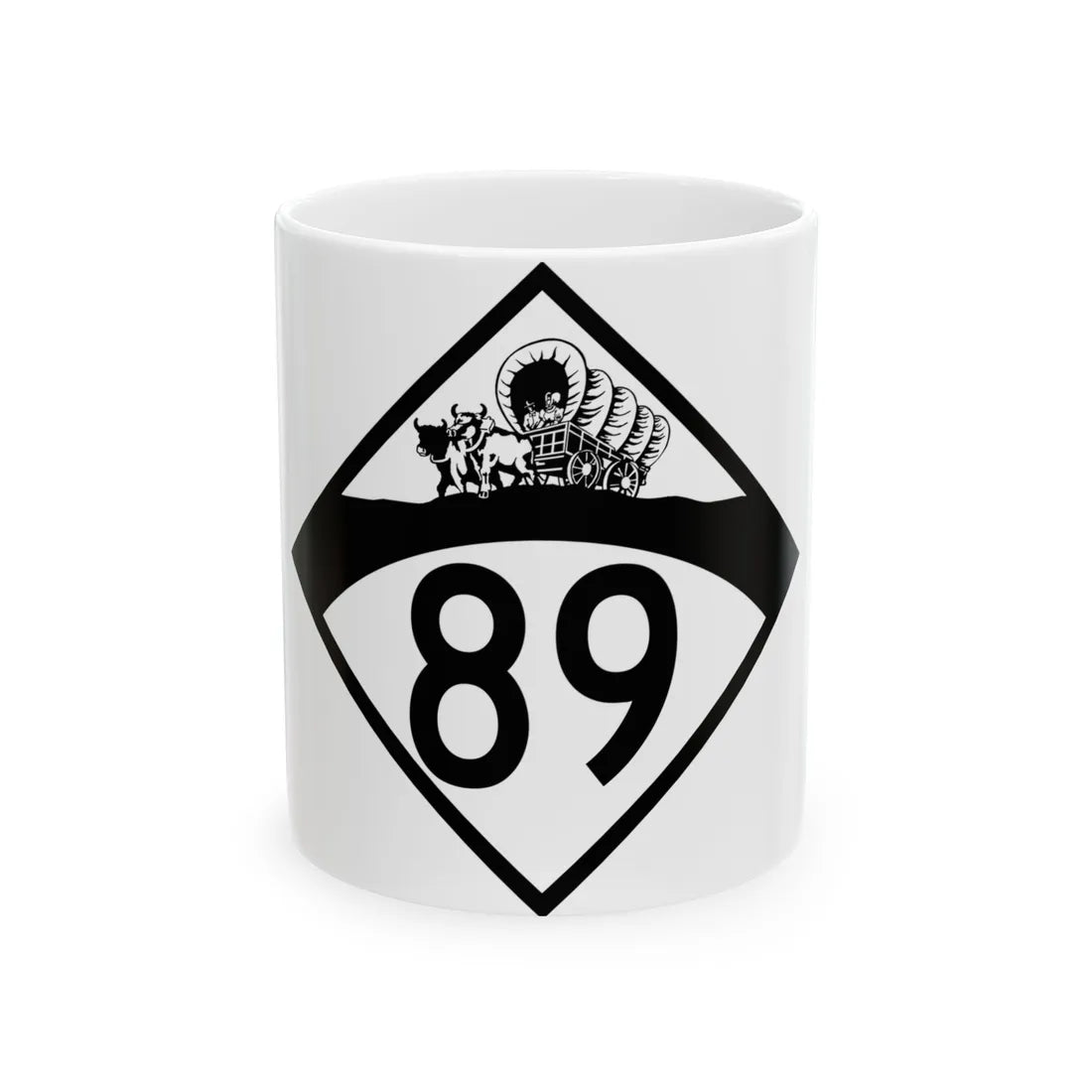 N-89 1950 (Nebraska) (Road Sign) White Coffee Mug 11oz - Go Mug Yourself