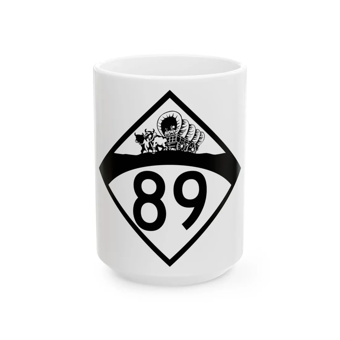 N-89 1950 (Nebraska) (Road Sign) White Coffee Mug 15oz - Go Mug Yourself