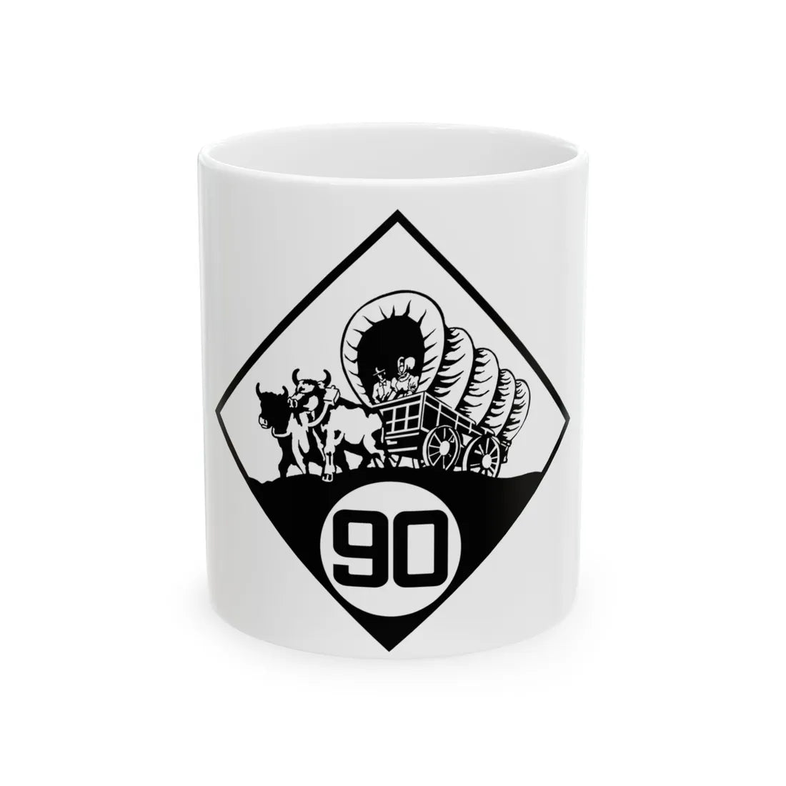 N-90 1926 (Nebraska) (Road Sign) White Coffee Mug 11oz - Go Mug Yourself