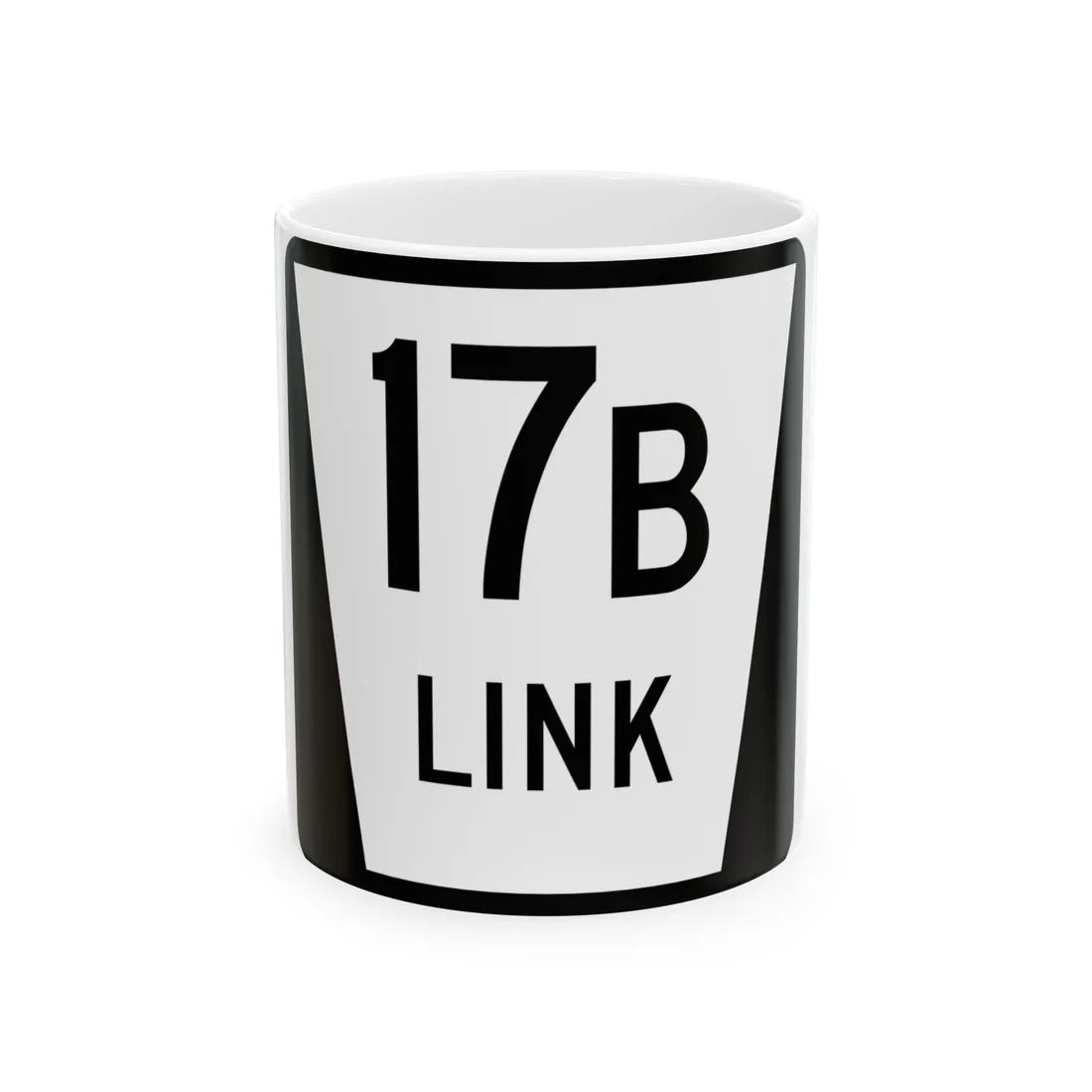 N LINK 17B (Nebraska) (Road Sign) White Coffee Mug 11oz - Go Mug Yourself