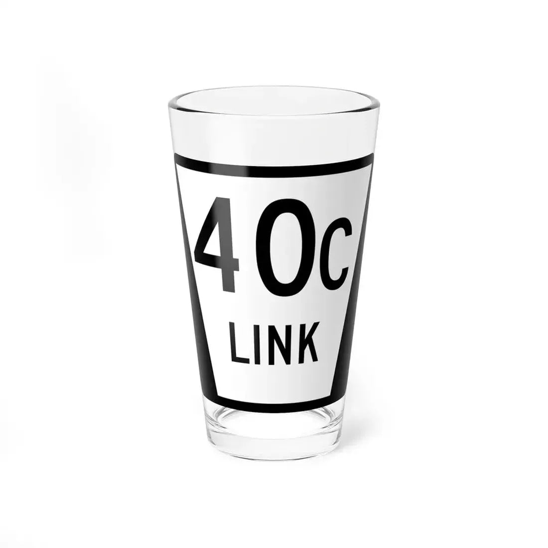 N LINK 40C (Nebraska) (Road Sign) Pint Glss 16oz 16oz - Go Mug Yourself