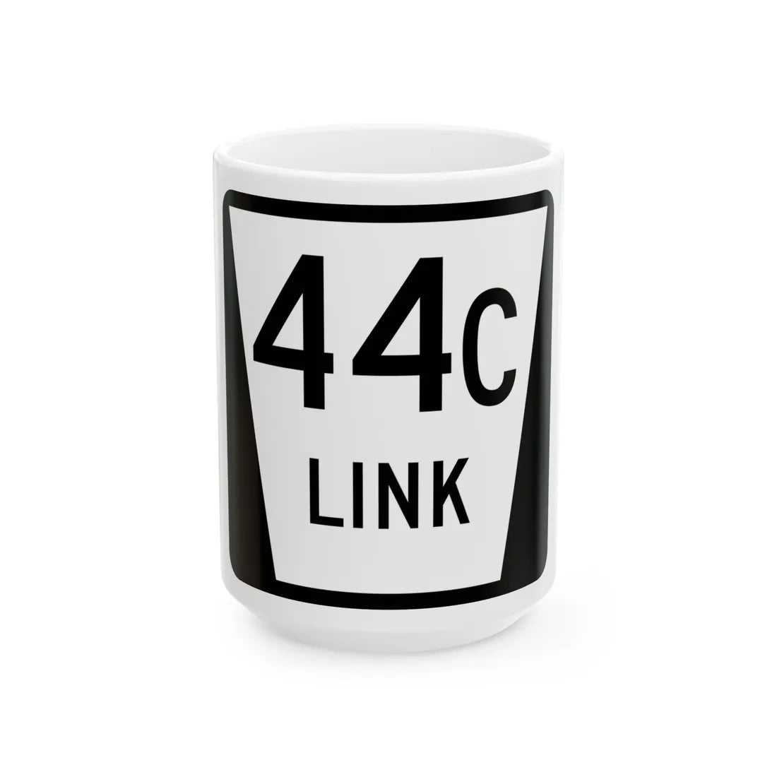 N LINK 44C (Nebraska) (Road Sign) White Coffee Mug 15oz - Go Mug Yourself