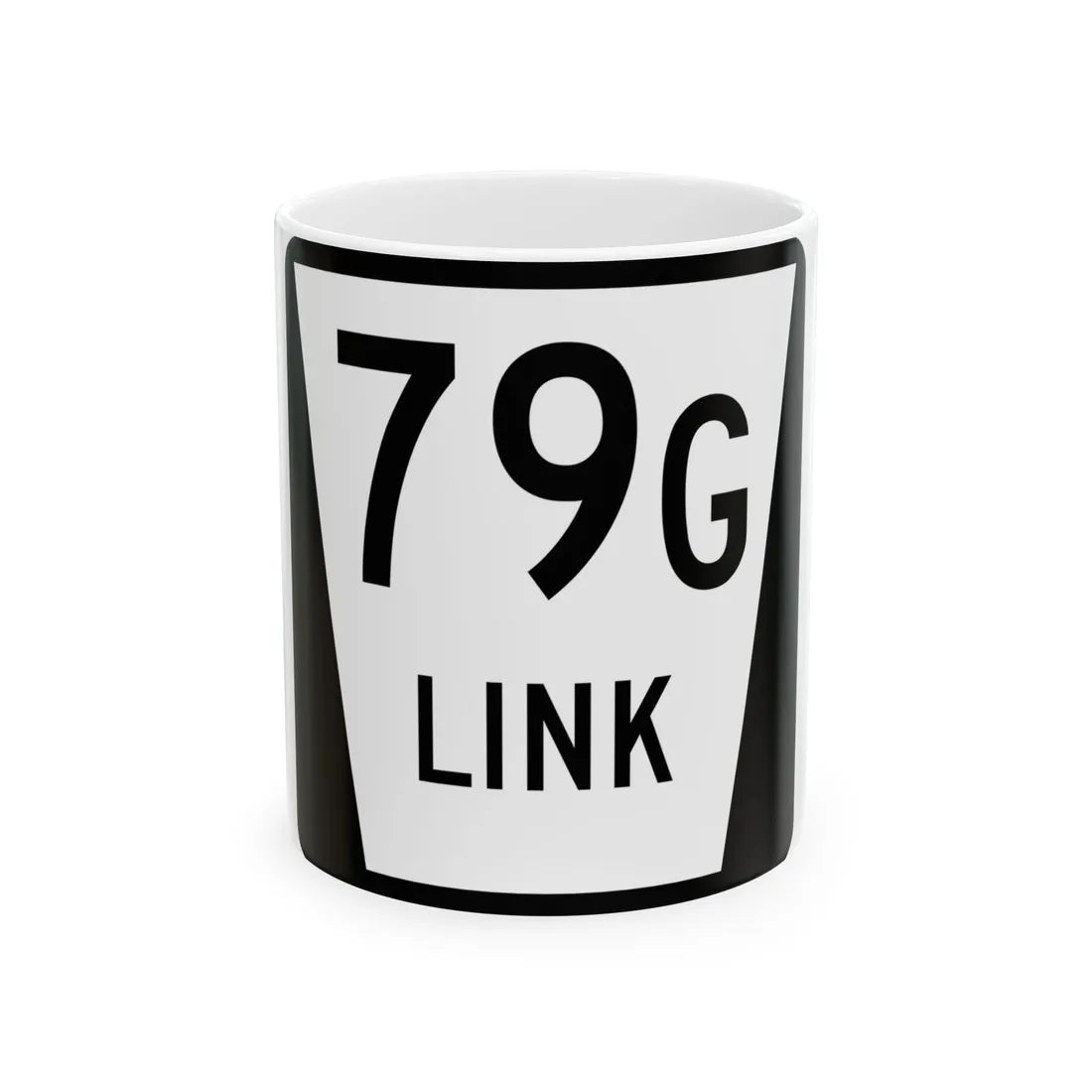 N LINK 79G (Nebraska) (Road Sign) White Coffee Mug 11oz - Go Mug Yourself