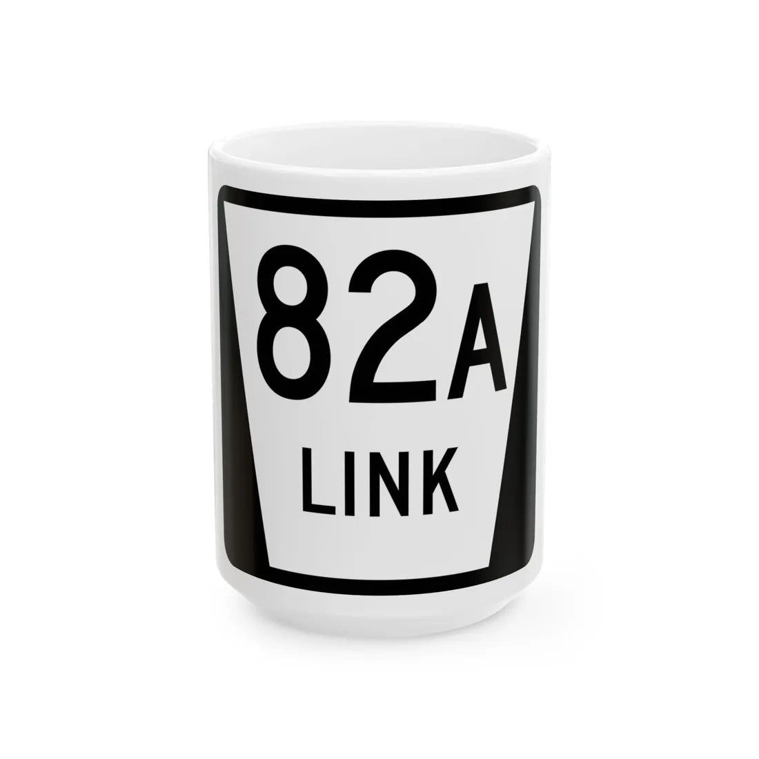 N LINK 82A (Nebraska) (Road Sign) White Coffee Mug 15oz - Go Mug Yourself