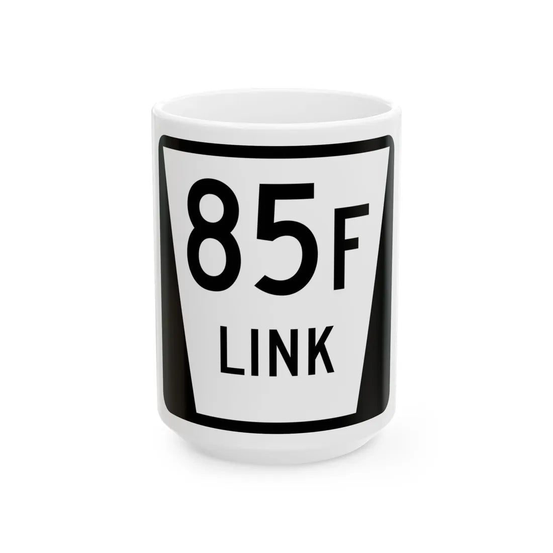 N LINK 85F (Nebraska) (Road Sign) White Coffee Mug 15oz - Go Mug Yourself
