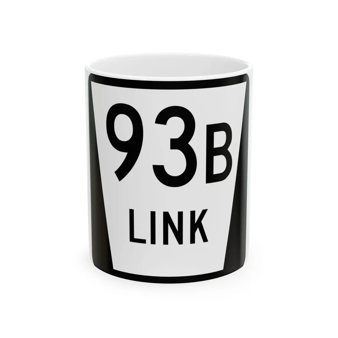 N LINK 93B (Nebraska) (Road Sign) White Coffee Mug 11oz - Go Mug Yourself