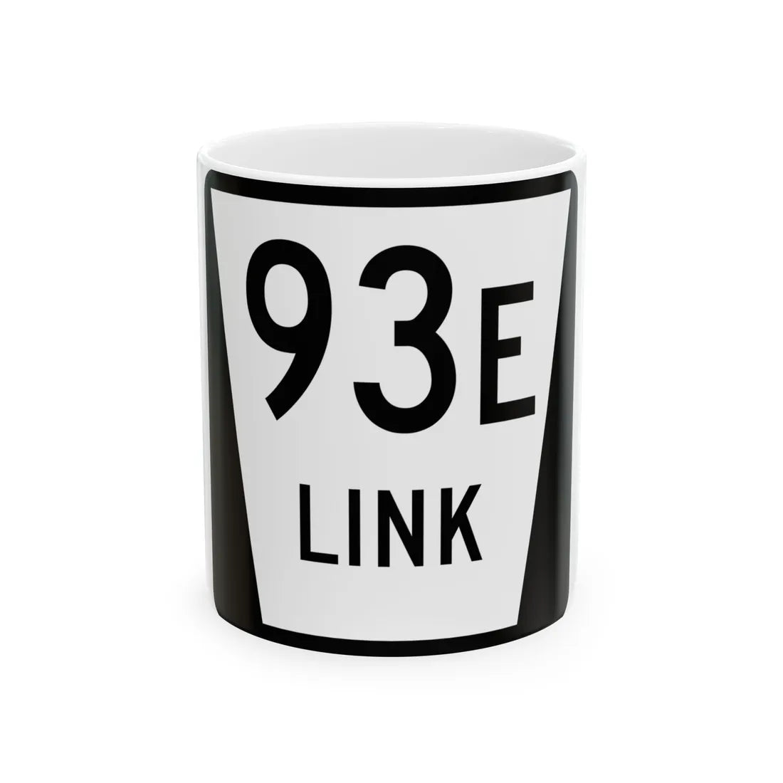 N LINK 93E (Nebraska) (Road Sign) White Coffee Mug 11oz - Go Mug Yourself