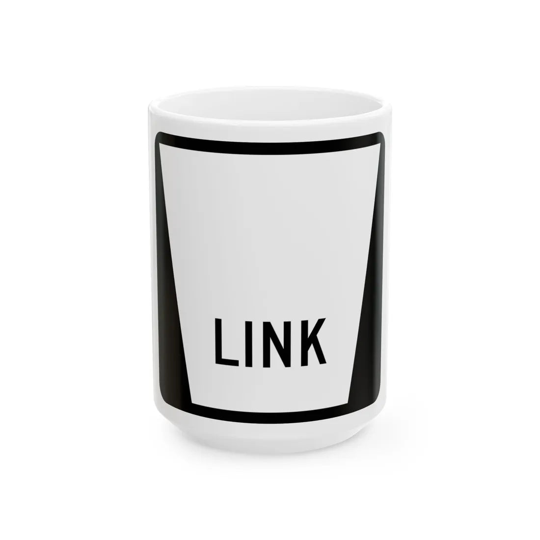 N LINK Blank (Nebraska) (Road Sign) White Coffee Mug 15oz - Go Mug Yourself