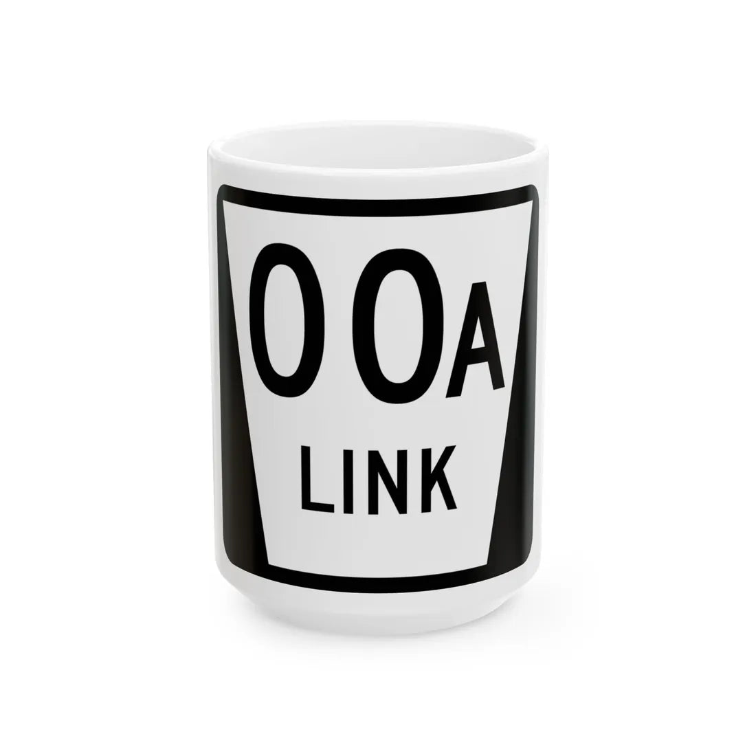 N LINK template (Nebraska) (Road Sign) White Coffee Mug 15oz - Go Mug Yourself