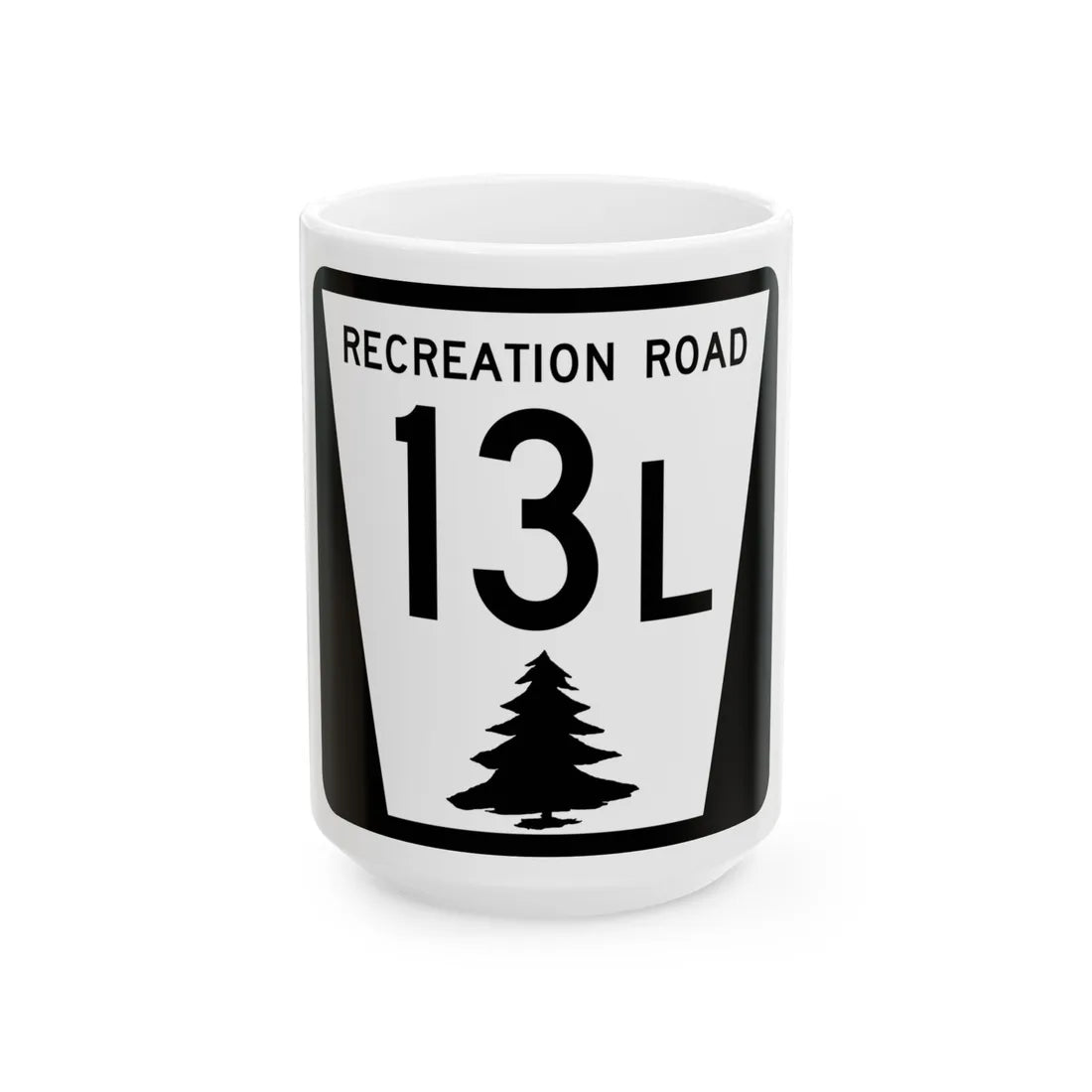 N REC 13L (Nebraska) (Road Sign) White Coffee Mug 15oz - Go Mug Yourself