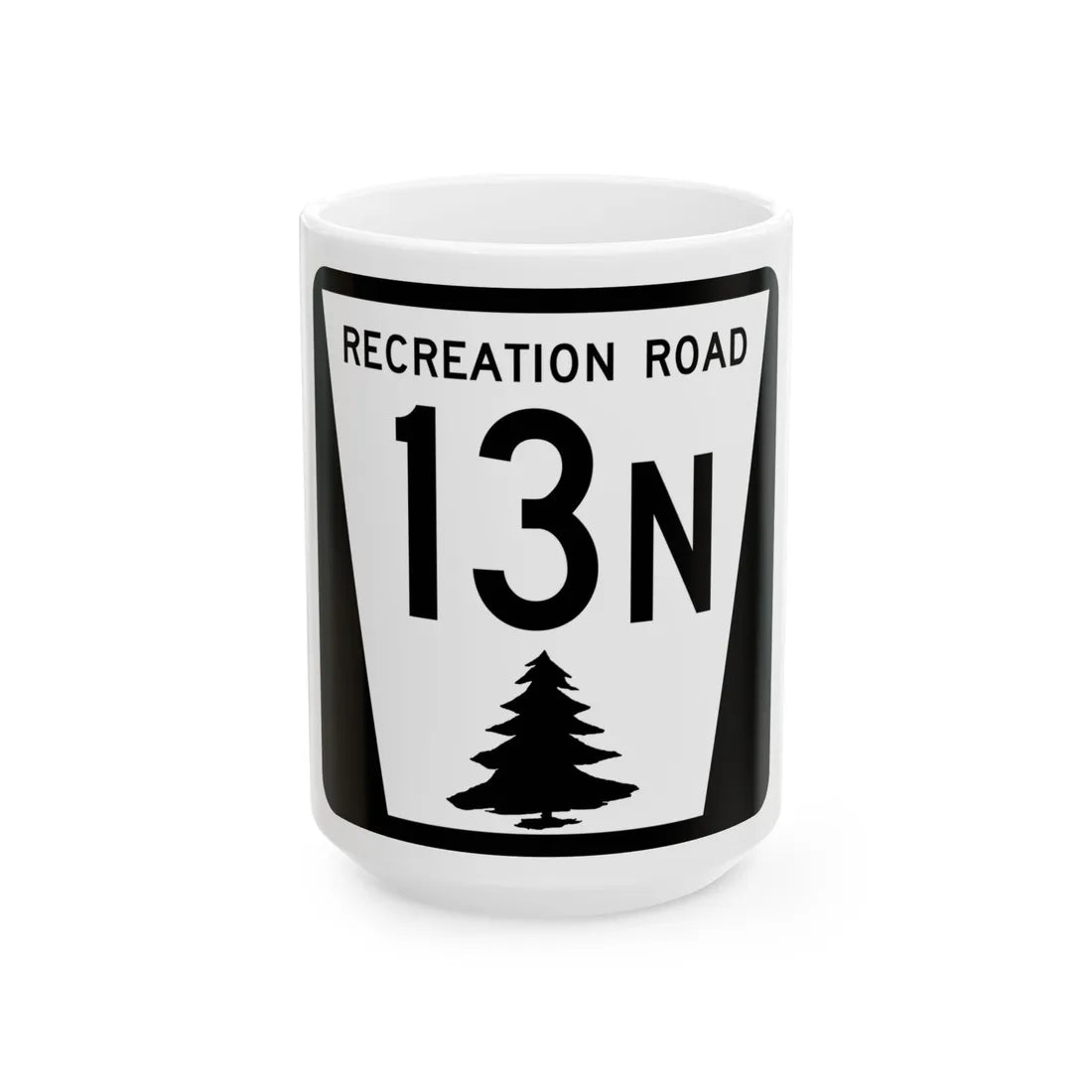 N REC 13N (Nebraska) (Road Sign) White Coffee Mug 15oz - Go Mug Yourself
