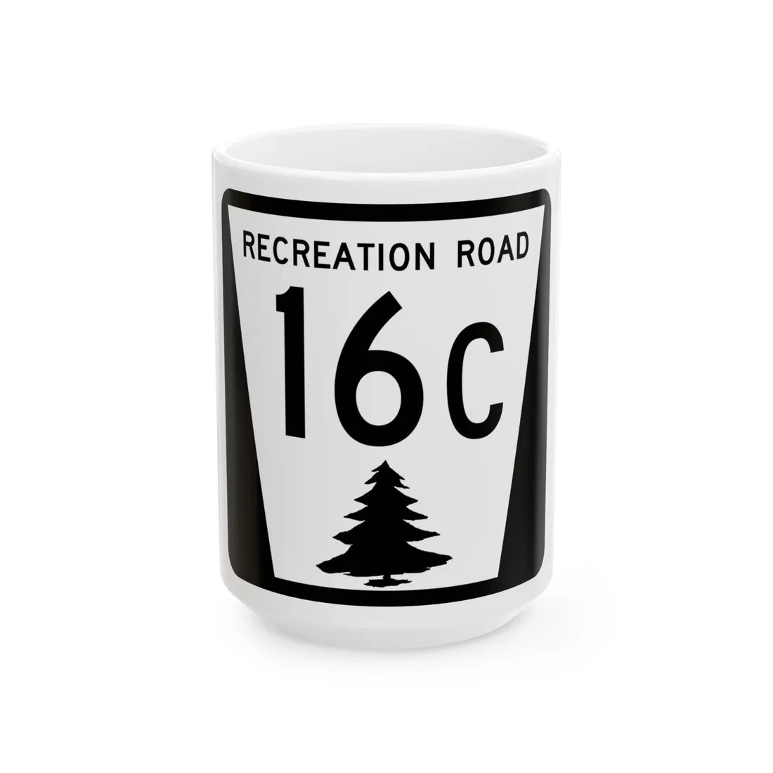 N REC 16C (Nebraska) (Road Sign) White Coffee Mug 15oz - Go Mug Yourself