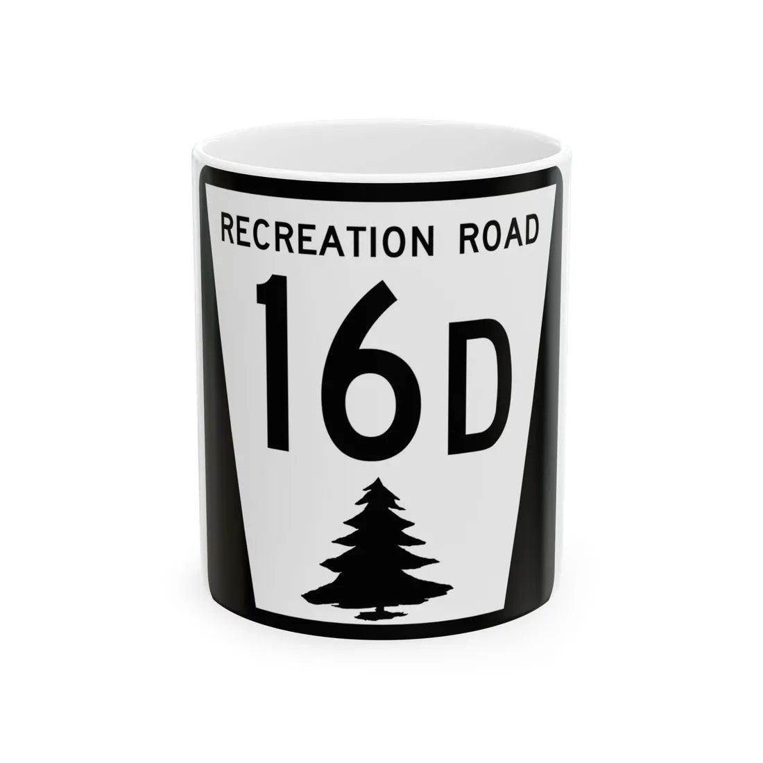 N REC 16D (Nebraska) (Road Sign) White Coffee Mug 11oz - Go Mug Yourself