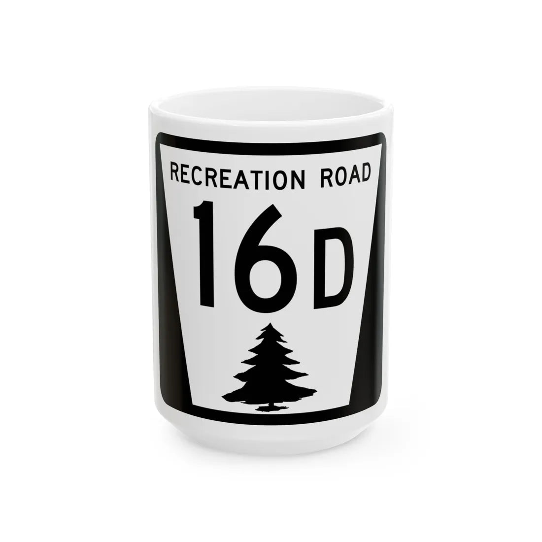 N REC 16D (Nebraska) (Road Sign) White Coffee Mug 15oz - Go Mug Yourself