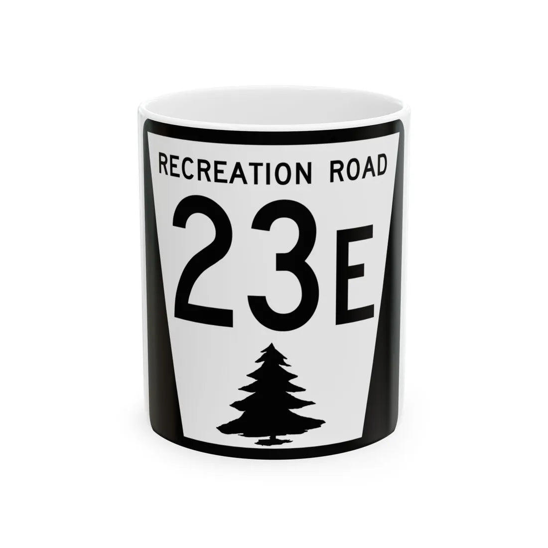 N REC 23E (Nebraska) (Road Sign) White Coffee Mug 11oz - Go Mug Yourself