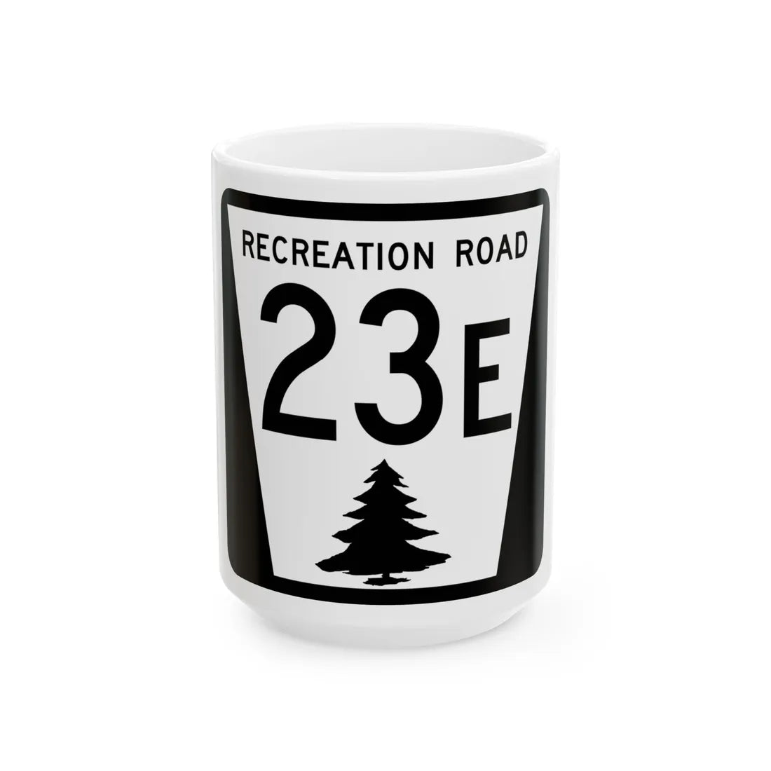 N REC 23E (Nebraska) (Road Sign) White Coffee Mug 15oz - Go Mug Yourself