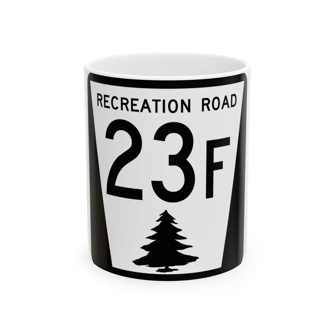 N REC 23F (Nebraska) (Road Sign) White Coffee Mug 11oz - Go Mug Yourself