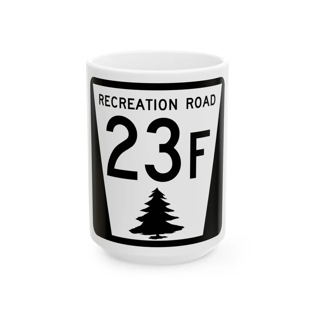 N REC 23F (Nebraska) (Road Sign) White Coffee Mug 15oz - Go Mug Yourself
