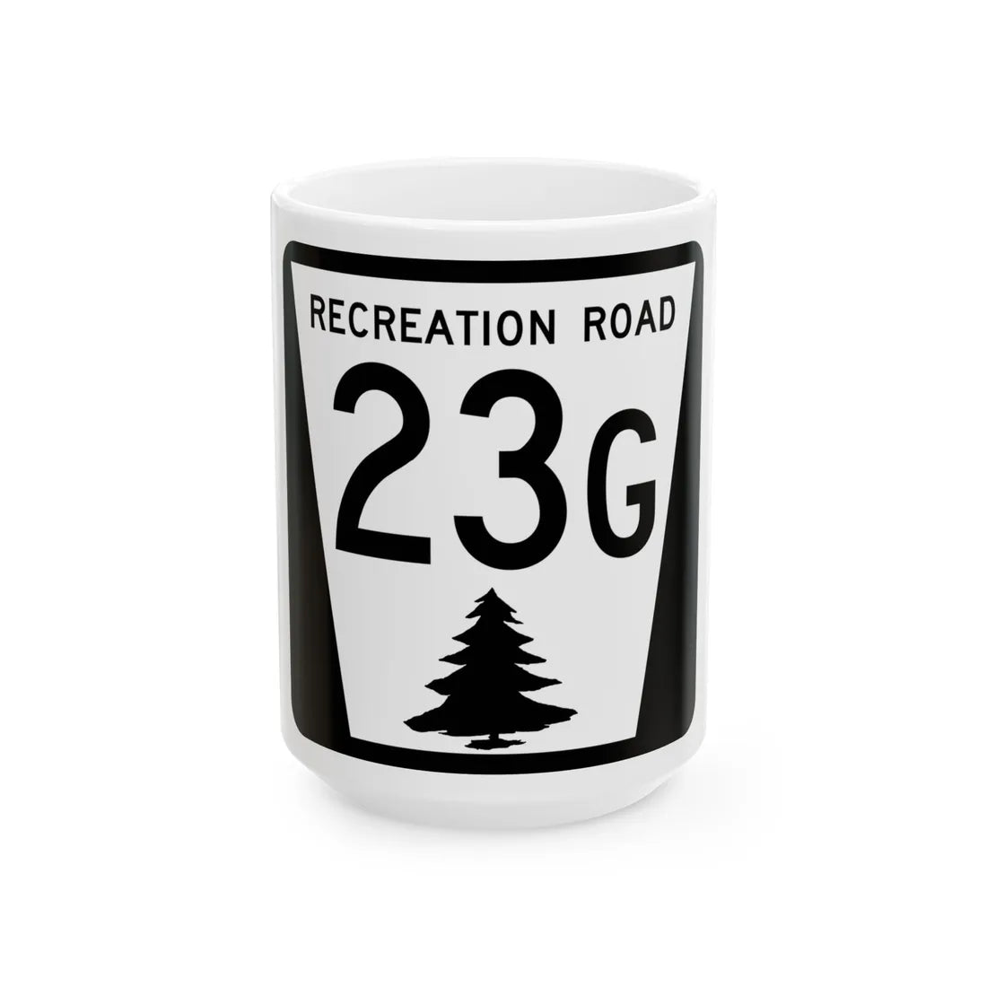 N REC 23G (Nebraska) (Road Sign) White Coffee Mug 15oz - Go Mug Yourself