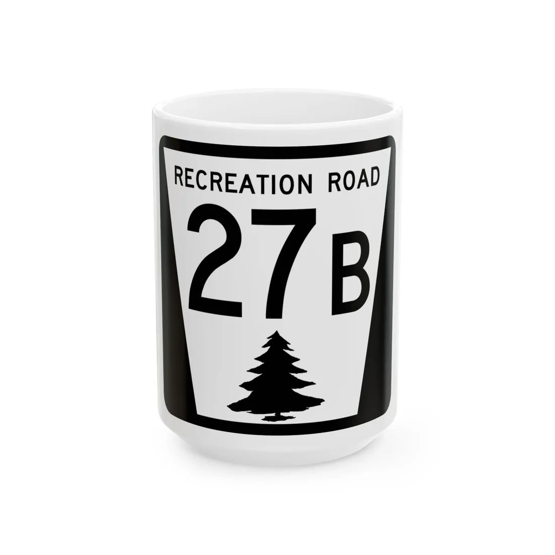 N REC 27B (Nebraska) (Road Sign) White Coffee Mug 15oz - Go Mug Yourself