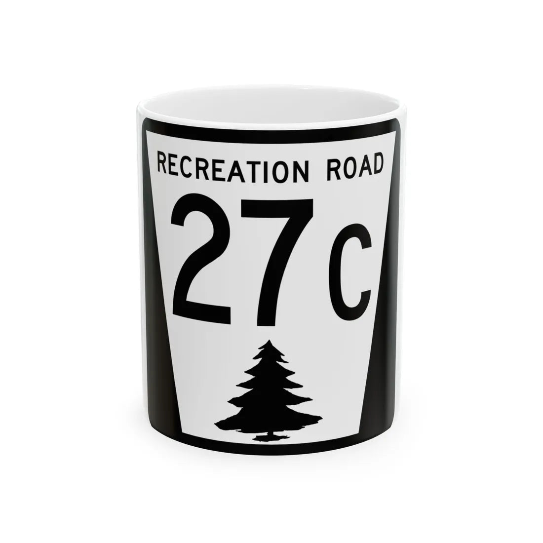 N REC 27C (Nebraska) (Road Sign) White Coffee Mug 11oz - Go Mug Yourself
