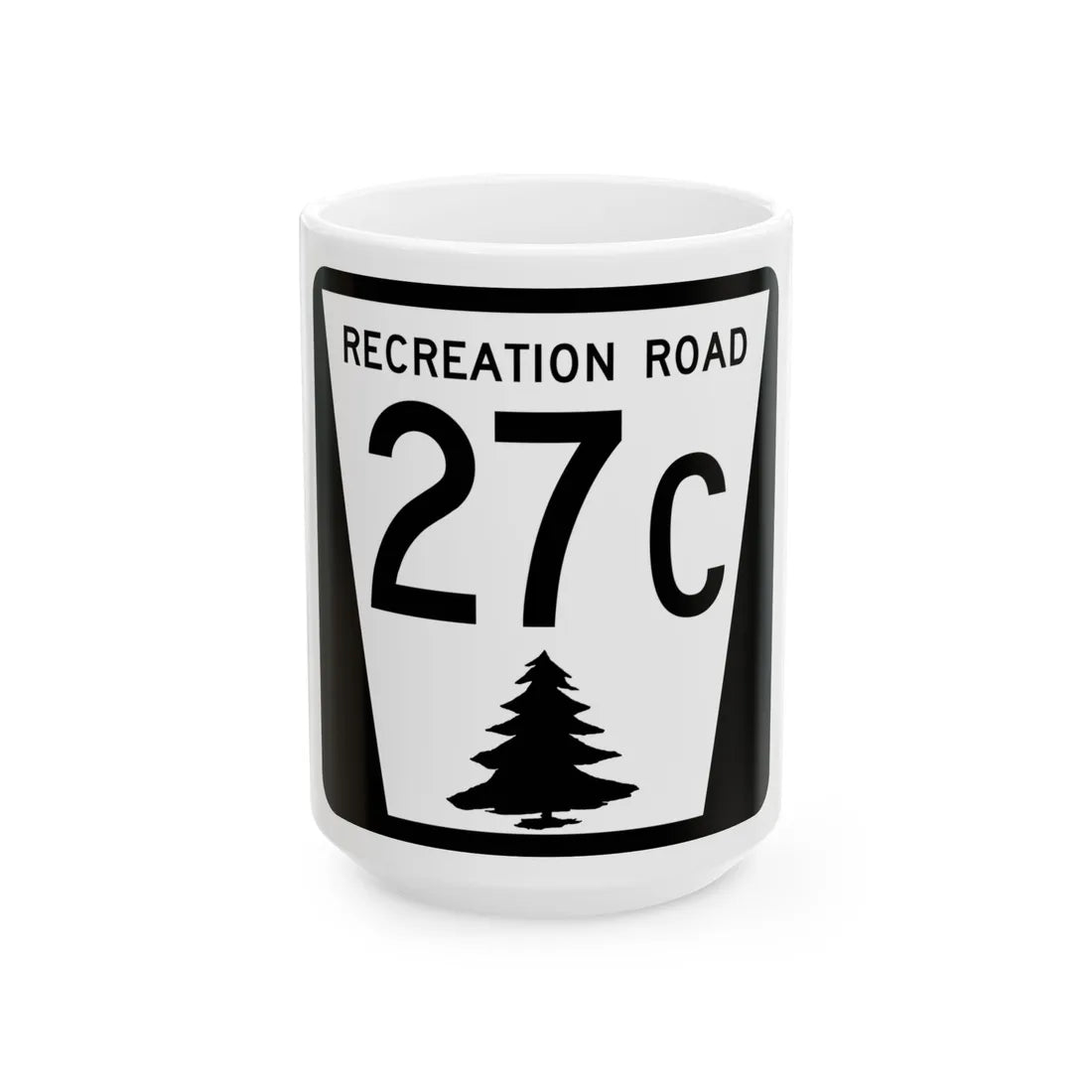 N REC 27C (Nebraska) (Road Sign) White Coffee Mug 15oz - Go Mug Yourself
