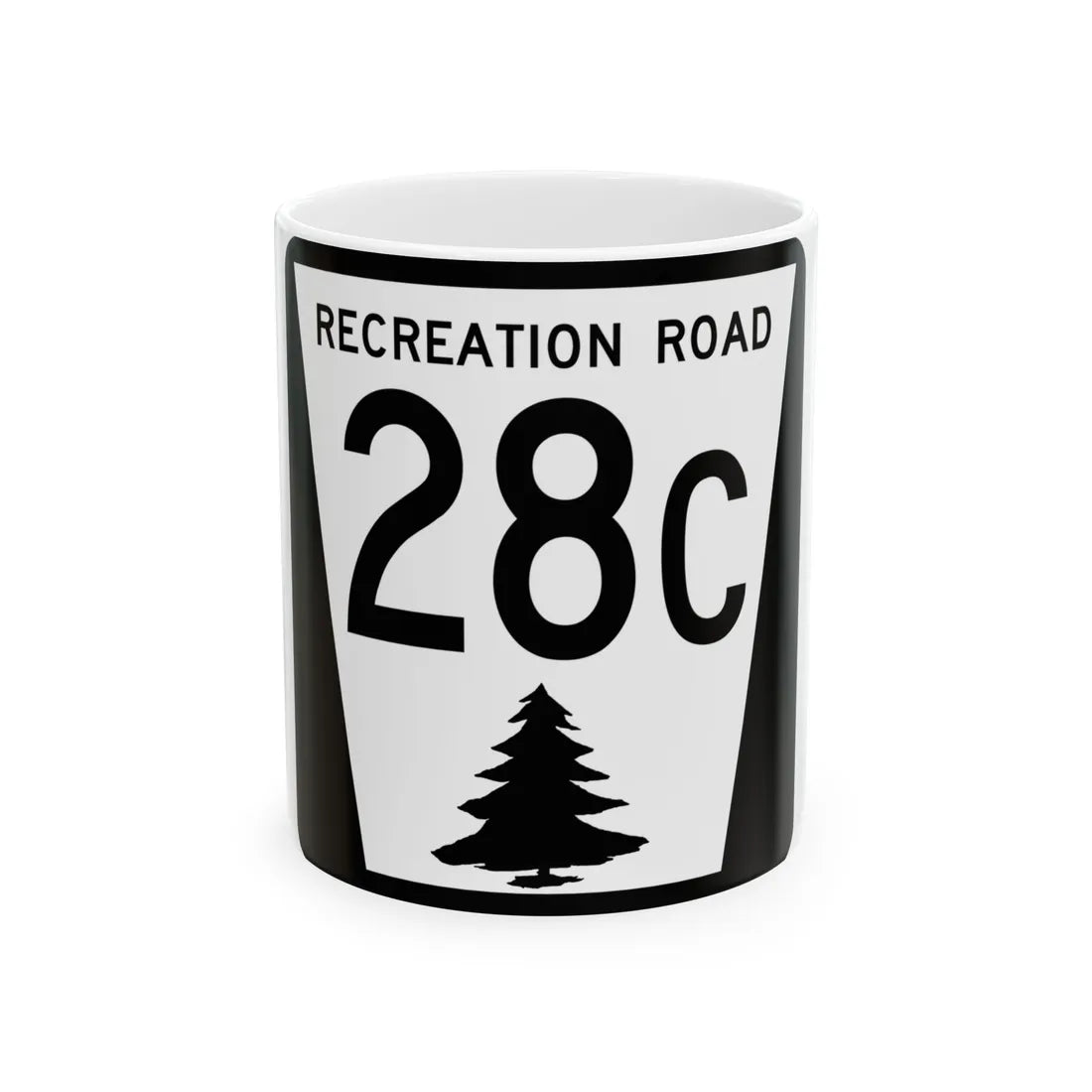 N REC 28C (Nebraska) (Road Sign) White Coffee Mug 11oz - Go Mug Yourself