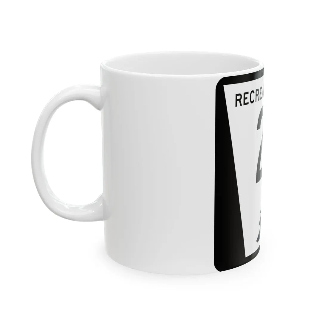 N REC 2D (Nebraska) (Road Sign) White Coffee Mug - Go Mug Yourself