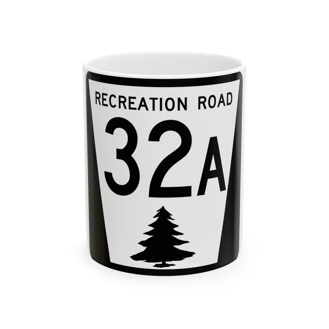 N REC 32A (Nebraska) (Road Sign) White Coffee Mug 11oz - Go Mug Yourself