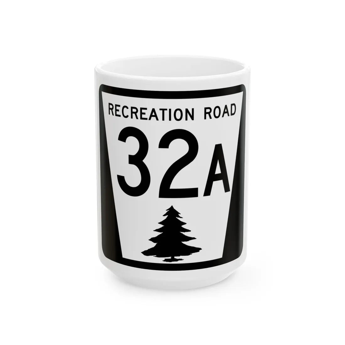 N REC 32A (Nebraska) (Road Sign) White Coffee Mug 15oz - Go Mug Yourself