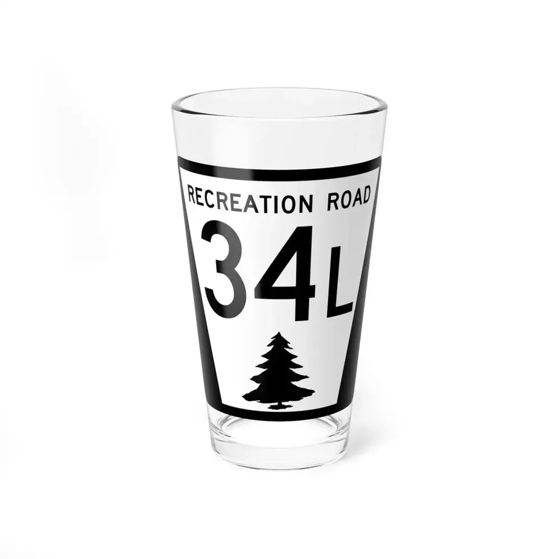 N REC 34L (Nebraska) (Road Sign) Pint Glss 16oz 16oz - Go Mug Yourself