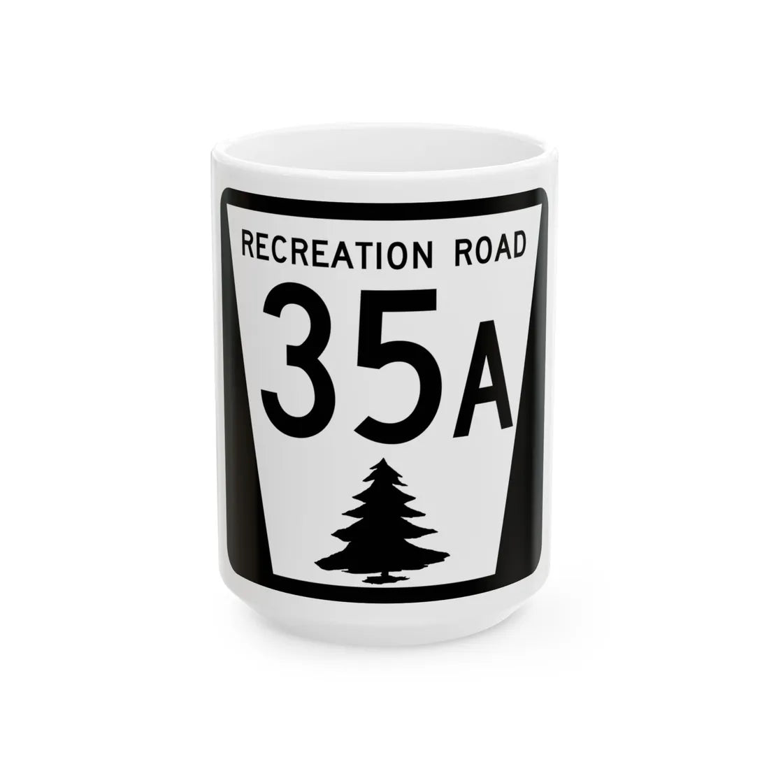N REC 35A (Nebraska) (Road Sign) White Coffee Mug 15oz - Go Mug Yourself