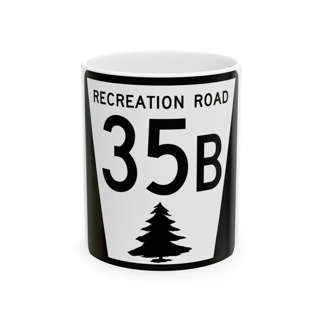 N REC 35B (Nebraska) (Road Sign) White Coffee Mug 11oz - Go Mug Yourself