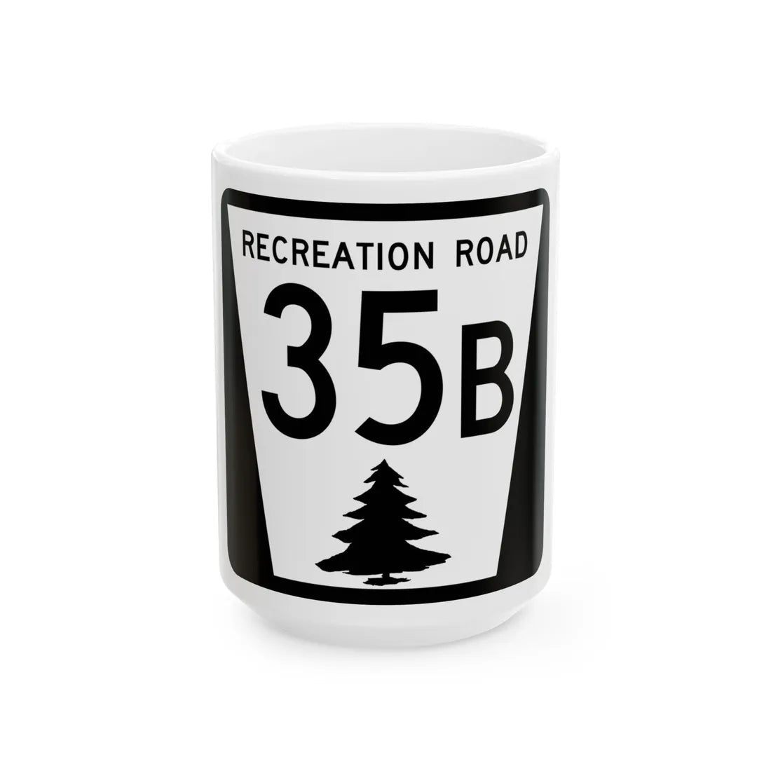 N REC 35B (Nebraska) (Road Sign) White Coffee Mug 15oz - Go Mug Yourself